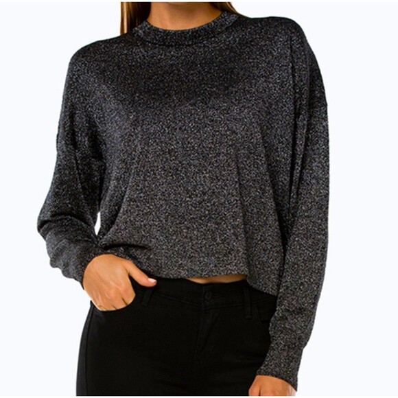Levi’s Women’s Wool Blend Sparkly Shimmer Sweater Holiday Christmas New Year L - Picture 7 of 11